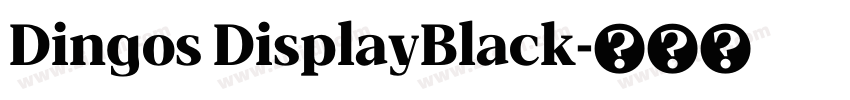 Dingos DisplayBlack字体转换 Dingos DisplayBlack字体转换